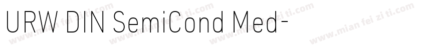 URW DIN SemiCond Med字体转换